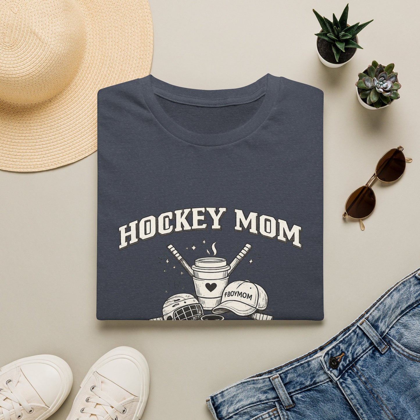 Hockey Mom T‑Shirt — Vintage Ice Hockey Mom Tee