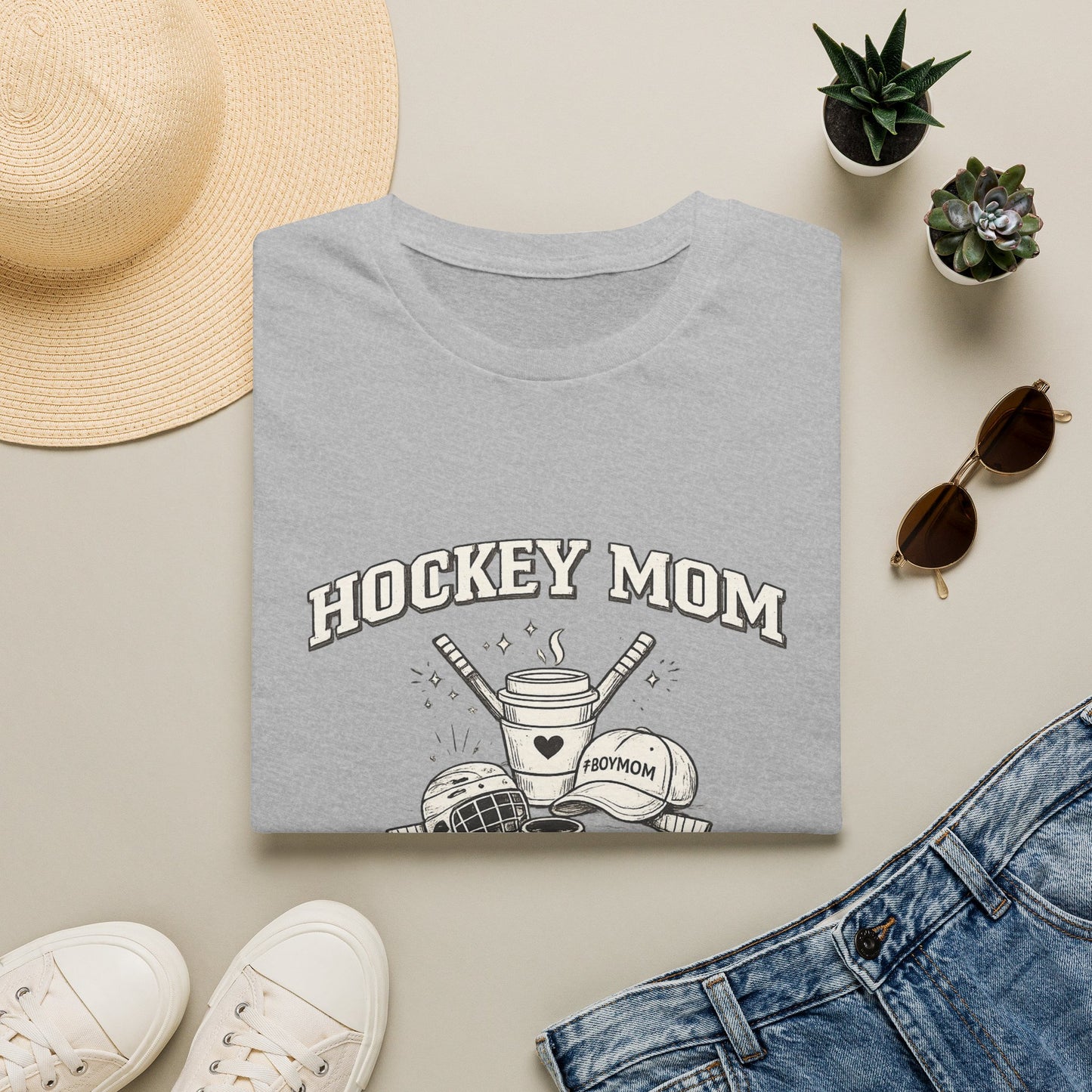 Hockey Mom T‑Shirt — Vintage Ice Hockey Mom Tee