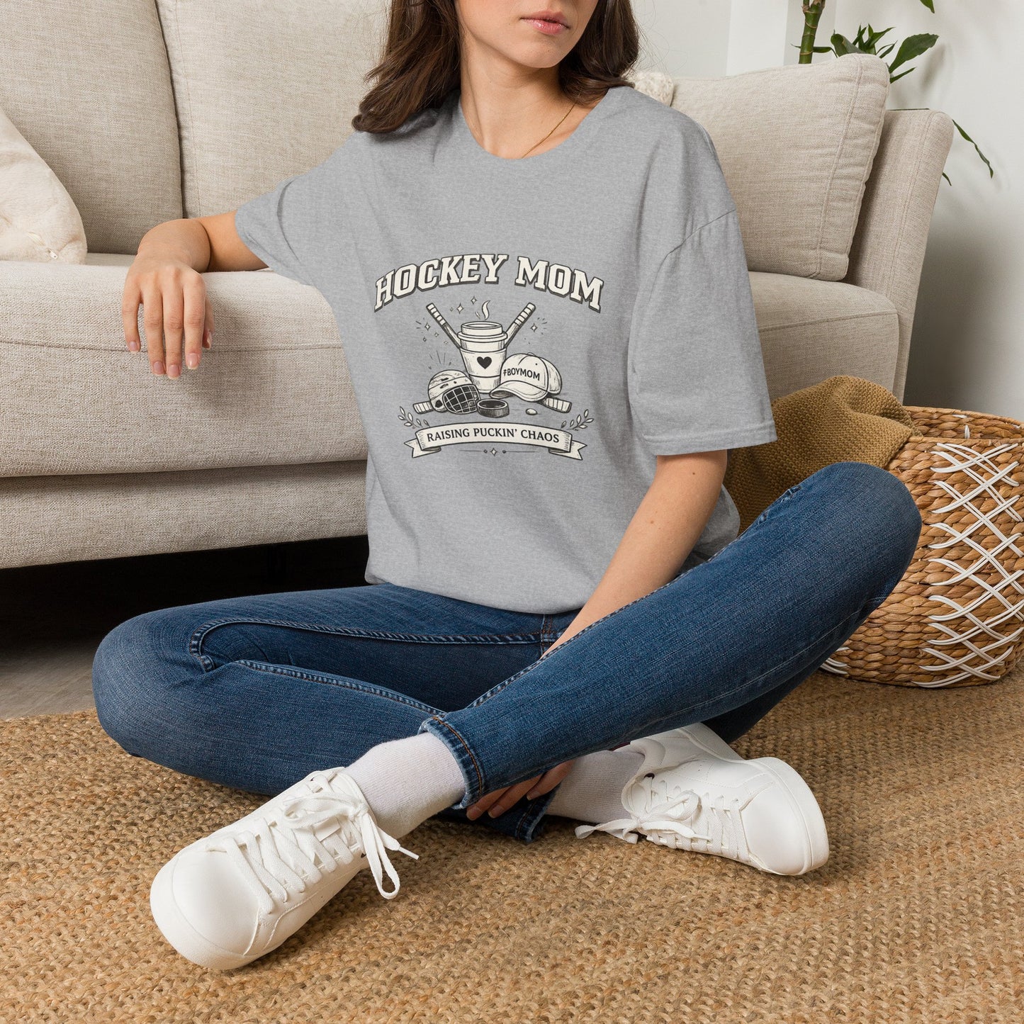 Hockey Mom T‑Shirt — Vintage Ice Hockey Mom Tee