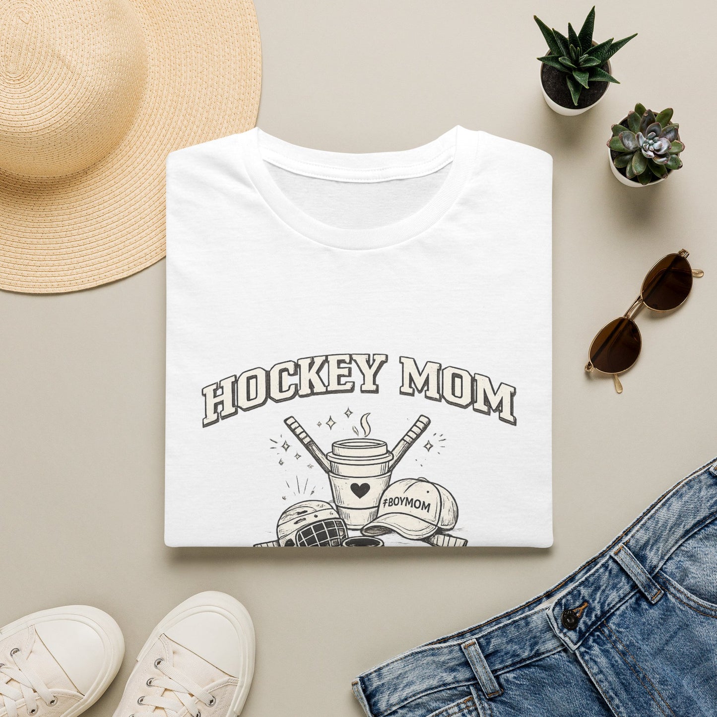 Hockey Mom T‑Shirt — Vintage Ice Hockey Mom Tee