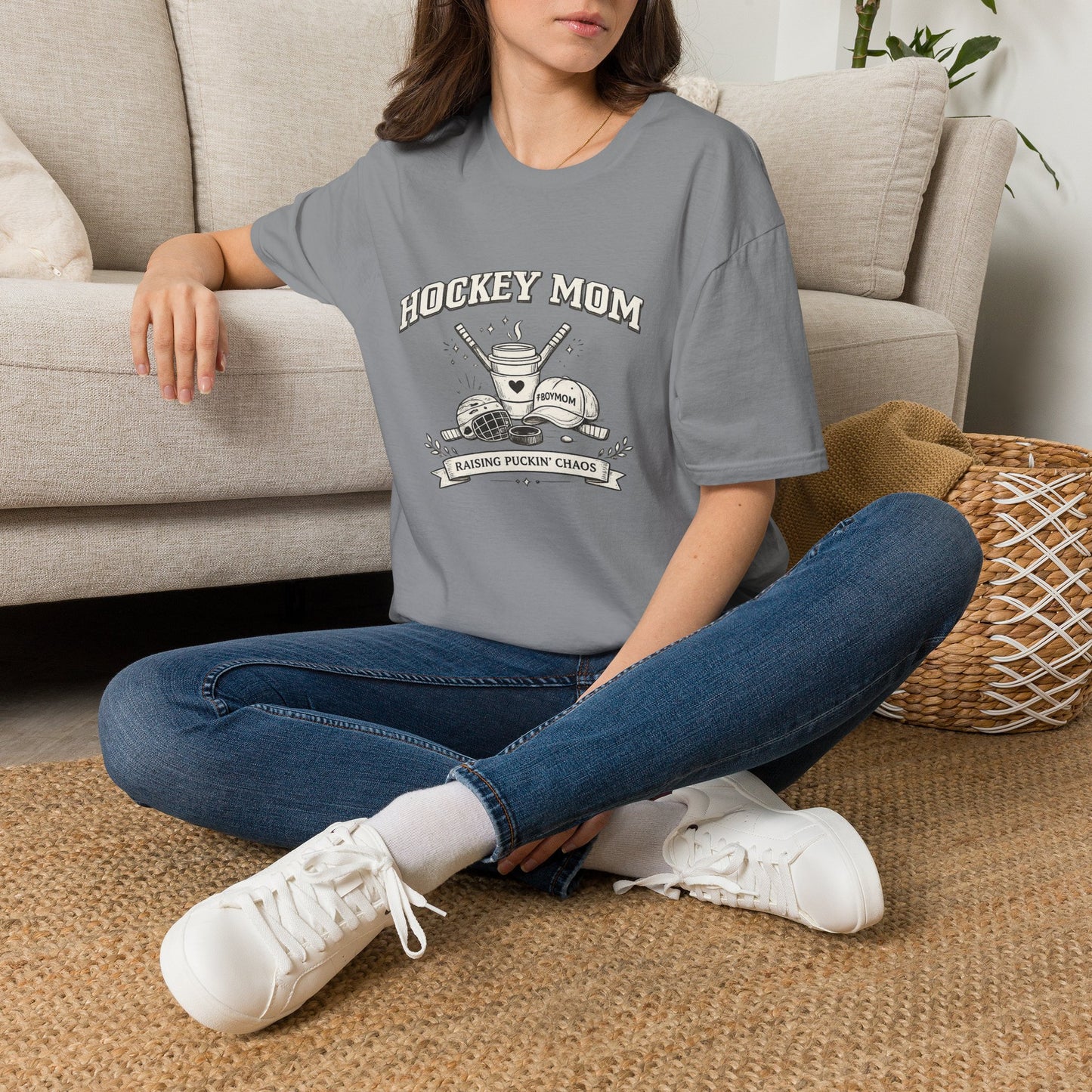 Hockey Mom T‑Shirt — Vintage Ice Hockey Mom Tee