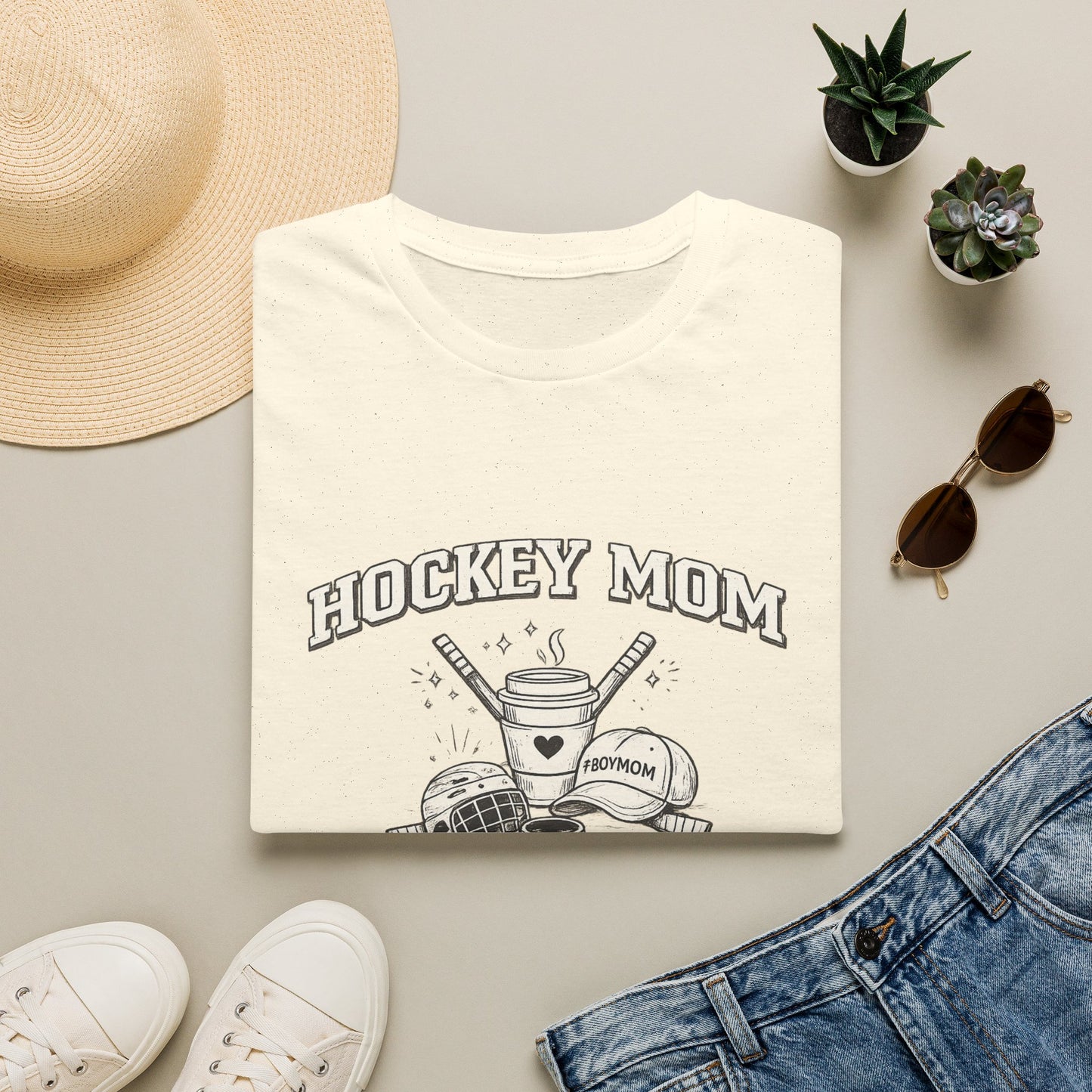 Hockey Mom T‑Shirt — Vintage Ice Hockey Mom Tee