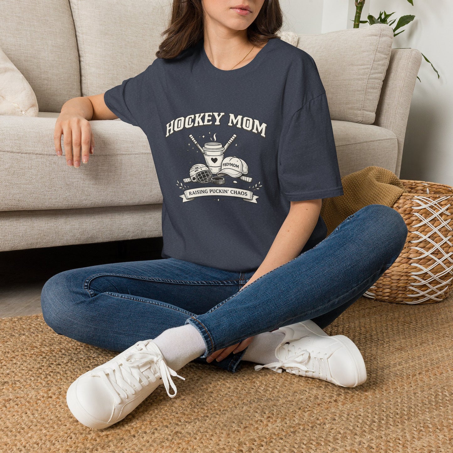Hockey Mom T‑Shirt — Vintage Ice Hockey Mom Tee