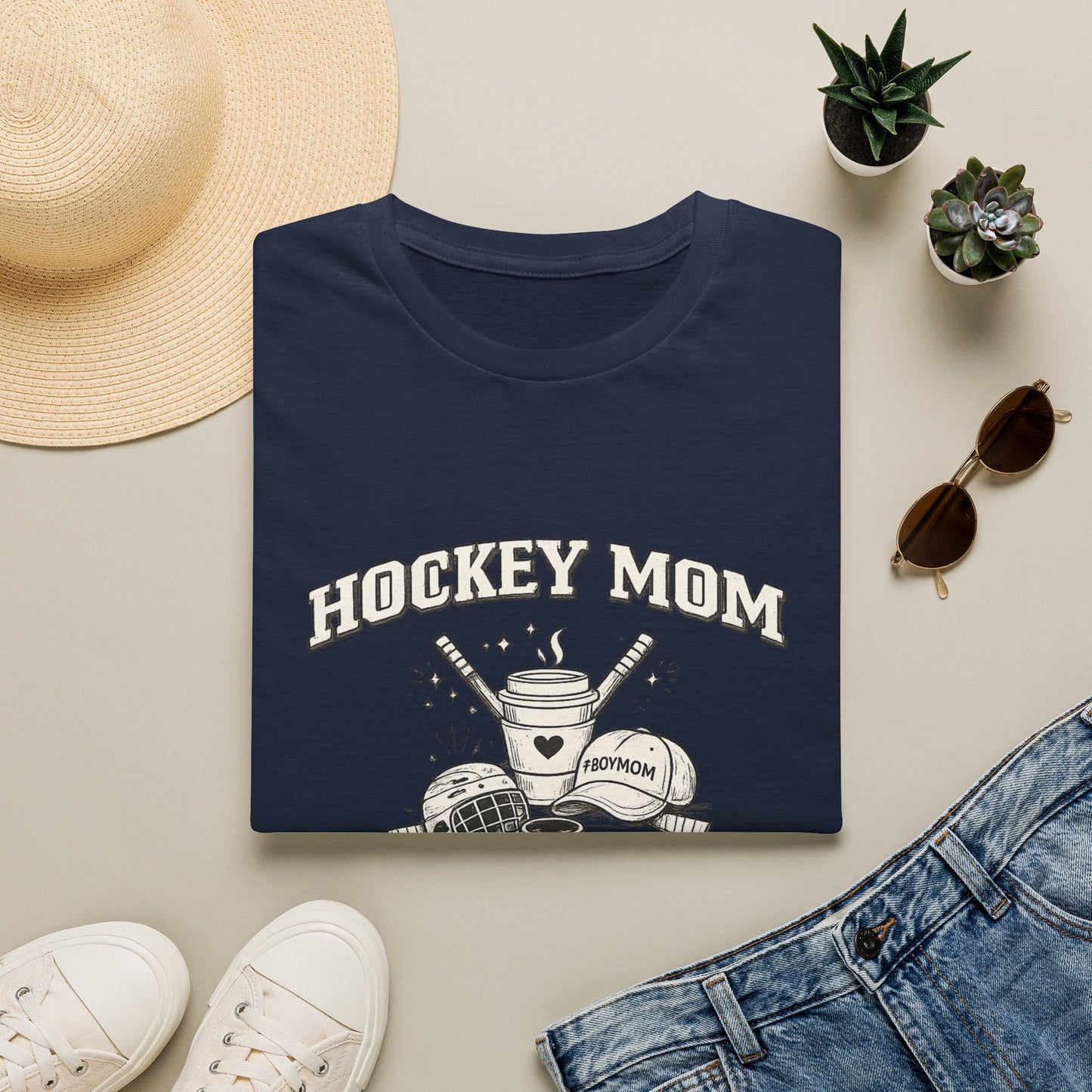 Hockey Mom T‑Shirt — Vintage Ice Hockey Mom Tee