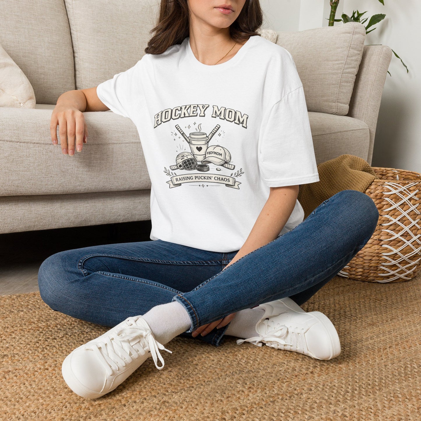 Hockey Mom T‑Shirt — Vintage Ice Hockey Mom Tee
