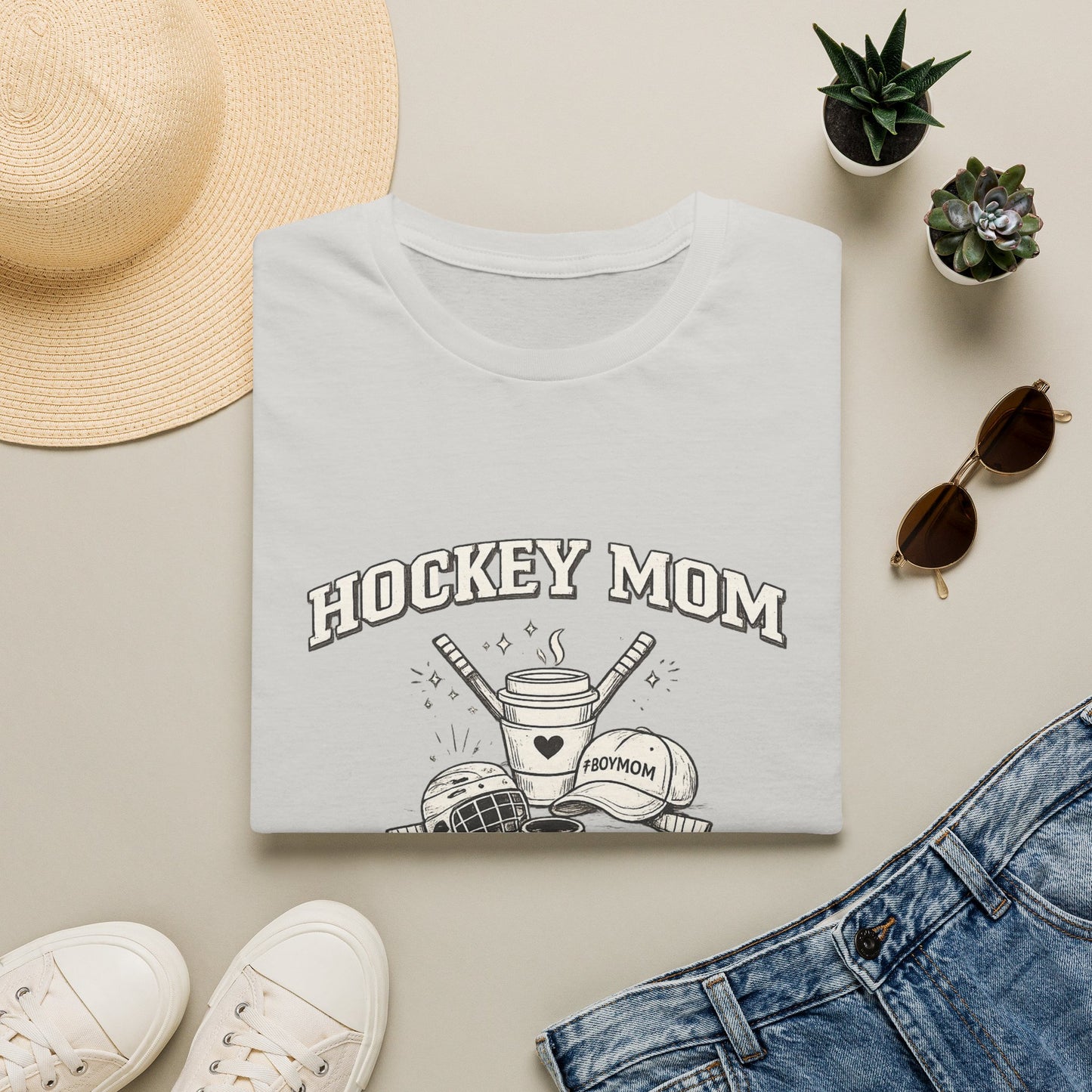Hockey Mom T‑Shirt — Vintage Ice Hockey Mom Tee